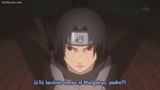 Itachi ve el Mangekyo Sharingan de su Padre Fugaku Sub español [upl. by Sebastiano]