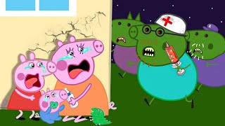 Zombie Apocalypse Peppa vs Daddy pig Turn Into Zombie At House 🧟‍♀️🧟‍♀️ Peppa Pig Funny Animation [upl. by Eldwin]