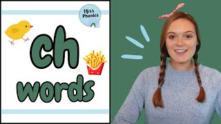 ch Words  Blending Phonics  ch Words with Pictures  Learn to Read  British Teacher [upl. by Ahsienot]