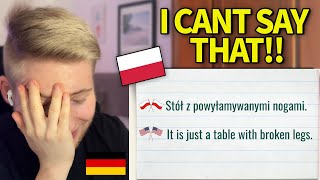 DUMB GERMAN tries the Hardest POLISH TONGUE TWISTER [upl. by Utimer]