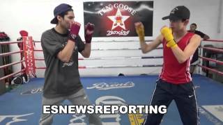 shadow boxing basics with 14 time national champ ryan garcia  EsNews Boxing [upl. by Ikkim]