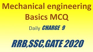 Basics Mechanical engineering MCQ [upl. by Beaufert936]