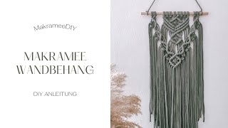 Makramee Muster Wandbehang selber machen  Tutorial Makramee selber machen Anleitung für Anfänger [upl. by Pyszka691]