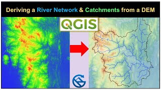 Deriving River Network amp Catchments from a DEM using QGIS [upl. by Sidnac]