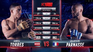 KSW Free Fight Salahdine Parnasse vs Daniel Torres 2 [upl. by Shuler]