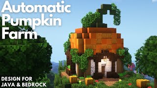 AUTOMATIC PUMPKIN FARM  Aesthetic Minecraft tutorial  Java amp Bedrock 121 [upl. by Oehsen]