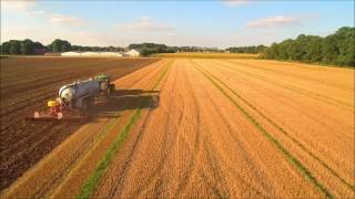 Lohnunternehmen Gerhard Ostendorf mit John Deere 6210R [upl. by Kcaj]