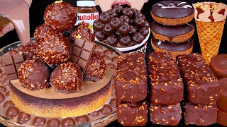 ASMR MALTESERS CHOCOLATE ICE CREAM CAKE MAGNUM DOUGHNUTS NUTELLA DESSERT MUKBANG 먹방咀嚼音 EATING SOUNDS [upl. by Anne617]