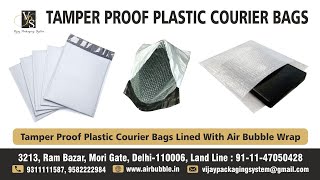 Tamper proof Plastic Courier Bags lined with Air bubble wrap  Protective Packaging Online Ecommerce [upl. by Rees]