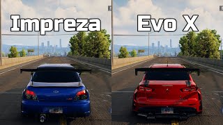 NFS Unbound Subaru Impreza WRX STI vs Mitsubishi Lancer Evo X  WHICH IS FASTEST Drag Race [upl. by Leahcimnoj]