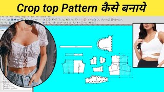 Crop Top Pattern kaise banaye by AG Pattern Institute [upl. by Teddi149]