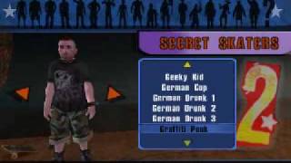 tony hawk underground 2 all characters [upl. by Akimit]