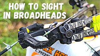 How to sight in crossbow broad heads for beginners [upl. by Par]