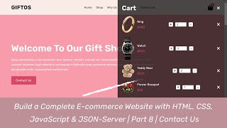 Build a Complete Ecommerce Website with HTML CSS JavaScript amp JSONServer  Part 8  Contact Us [upl. by Featherstone392]