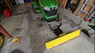 How to Install 44quot Front Blade on John Deere Riding Mower [upl. by Marsh]