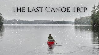 Cold amp Snowy Solo Canoe Trip in Algonquin Park [upl. by Ardnasac493]