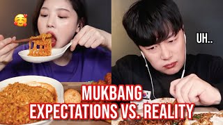 mukbang EXPECTATIONS vs REALITY [upl. by Gnap]