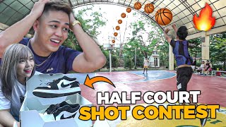 HALF COURT SHOT CONTEST  PARA sa BAGONG JORDAN SHOES GRABE TO [upl. by Genisia]