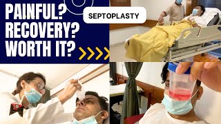 Septoplasty vlog  Nose surgery  AKUH  is Septoplasty painful [upl. by Kayle]