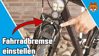 Fahrradbremse einstellen und nachziehen bei VBrakes 🚲 [upl. by Essirehs]