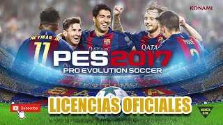 EQUIPOS LICENCIADOS EN PES2017  Equipos Nombres Logos Kits Uniformes Ligas MEDIAFIRE [upl. by Ayela]