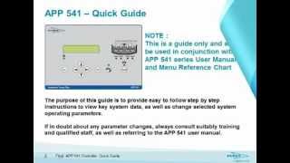 Flygt  APP 541 Controller Quick Guide [upl. by Klos22]