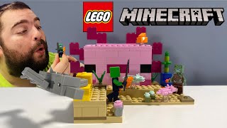 LEGO Minecraft 21247 The Axolotl House Set Review [upl. by Analaf]