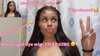 HOW TO Reinstall a wig in under 15 minutes 💋 no bald cap method 😚 youtube contentcreator wigs [upl. by Aramoiz]