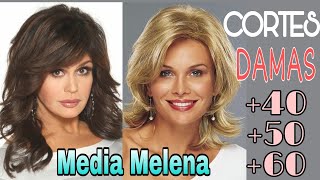 Cortes de Cabello MEDIA MELENA para DAMAS de 40 50 60 años que Enmarcan y Perfilan el Rostro [upl. by Eneleahs]