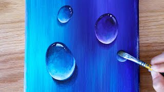 Acrylic Painting  Water drops painting  Step by step Acrylic painting 140 [upl. by Iaj]