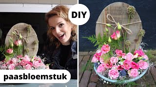 Bloemstuk pasen 🌸🐣  Cursus bloemschikken 70  Carlein Tukkers [upl. by Pernick]