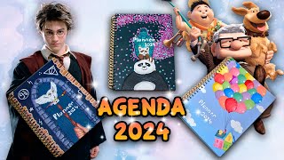 AGENDA 2024 GRATIS para imprimir con tapas incluidas [upl. by Pickering]