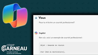 Rédiger un courriel professionnel avec Copilot [upl. by Eegnat951]