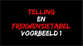 Telling  en frekwensietabel Voorbeeld 1 [upl. by Ayikan707]