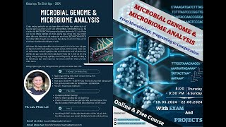 MICROBIAL GENOME amp MICROBIOME ANALYSIS 27062024 [upl. by Cardinal3]