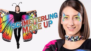 Schmetterling schminken  Butterfly Mariposa Make Up Tutorial [upl. by Cornelia752]