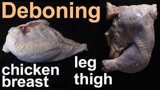 Deboning Chicken Breast Leg amp Thigh [upl. by Shotton]