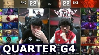 SKT vs RNG  Game 4 Quarter Finals Worlds 2016  LoL S6 World Championship SK Telecom T1 vs RNG G4 [upl. by Sarena]