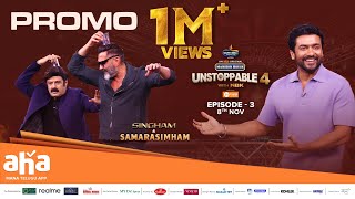 Unstoppable With NBK S4 E3 Promo  Suriya Bobby deol  Singham Meets Samarasimham  Nov 08 [upl. by Harima]