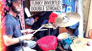 Funky Inverted Double Stroke Roll Drumset Groove Full evolution with popup tips AND cowbell [upl. by Muriah298]