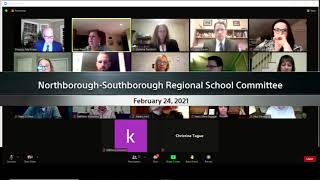 NorthboroughSouthborough Regional School Committee Meeting  February 24 2021 [upl. by Ainnos557]