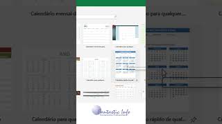 Como Criar um Calendário no Excel utilizando Modelos [upl. by Charil]