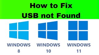 How to Fix Usb Not Found in windows 1011 windows usb flashdrive win10 windows11 computer [upl. by Nnylyar]