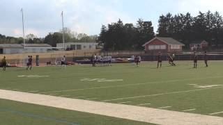 Boys soccer Ty Morris of Hunterdon Central makes save on free kick [upl. by Cirtemed]