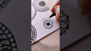 Process video 🌸✨ part five 💛🖋️ mandalaart mandala [upl. by Polinski]