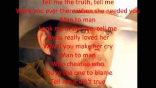 Man to Man Lyrics [upl. by Jemma]