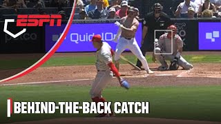 BEHINDTHEBACKCATCH by Philles pitcher Taijuan Walker 🤯  ESPN MLB [upl. by Eyks]