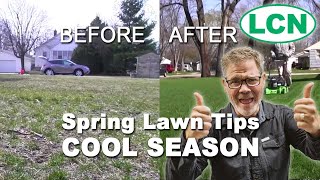 Spring Lawn Tips  COOL SEASON  Tall Fescue Ryegrass Kentucky Bluegrass  Nitro Boost [upl. by Hailee]