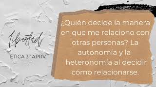 La autonomía y la heteronomía al decidir cómo relacionarse [upl. by Yelhs]