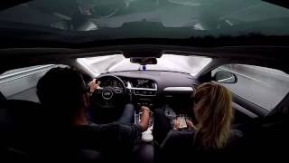 GoPro captures Audi A4 Allroad Quattro losing control at 140 kmh [upl. by Fougere805]